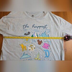 Disneyland Icons Baby Blue Acid Wash Style Tee